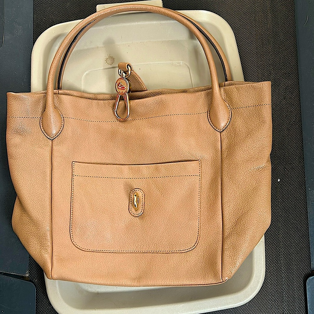 Dooney & Bourke Tan Leather Shoulder Bag Versatile Design